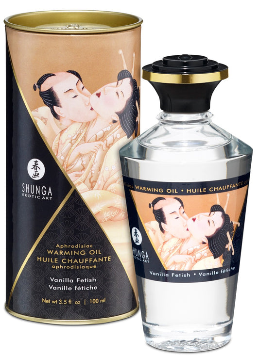 Shunga Huile de massage chauffante - Vanille Fetish