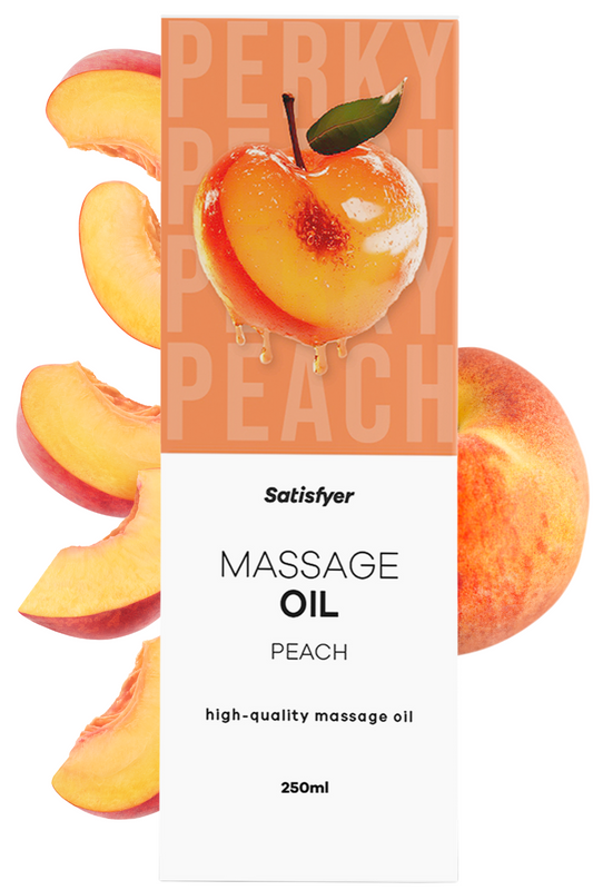 Satisfyer Huile de massage - Pêche