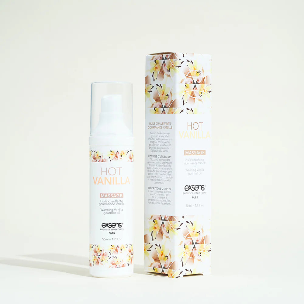 Huile de massage comestible et chauffante