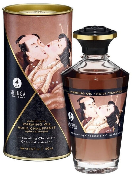Shunga Huile de massage chauffante - Chocolat Enivrant