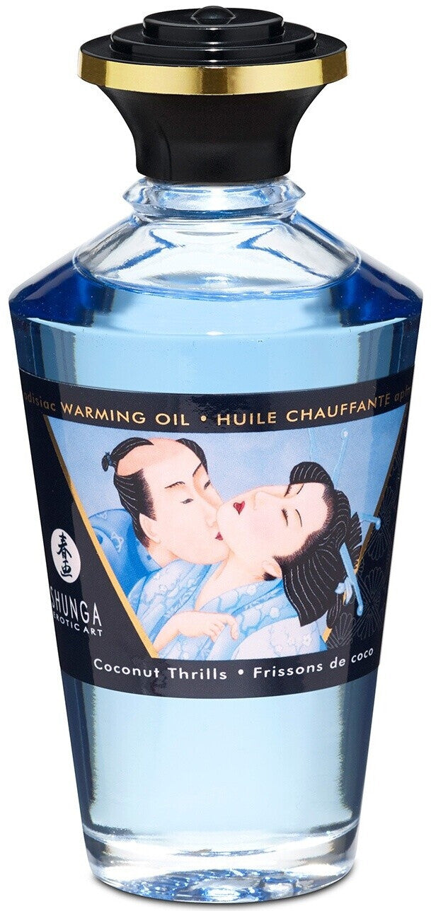Shunga Huile de massage chauffante - Frissons de Coco