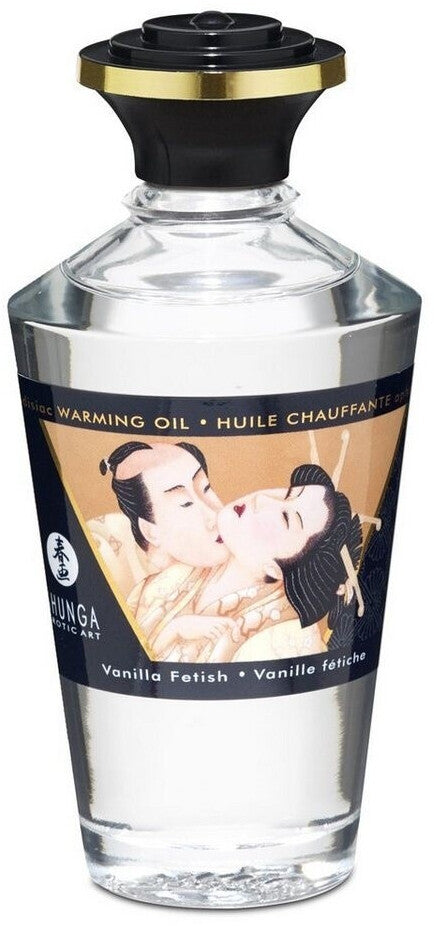 Shunga Huile de massage chauffante - Vanille Fetish
