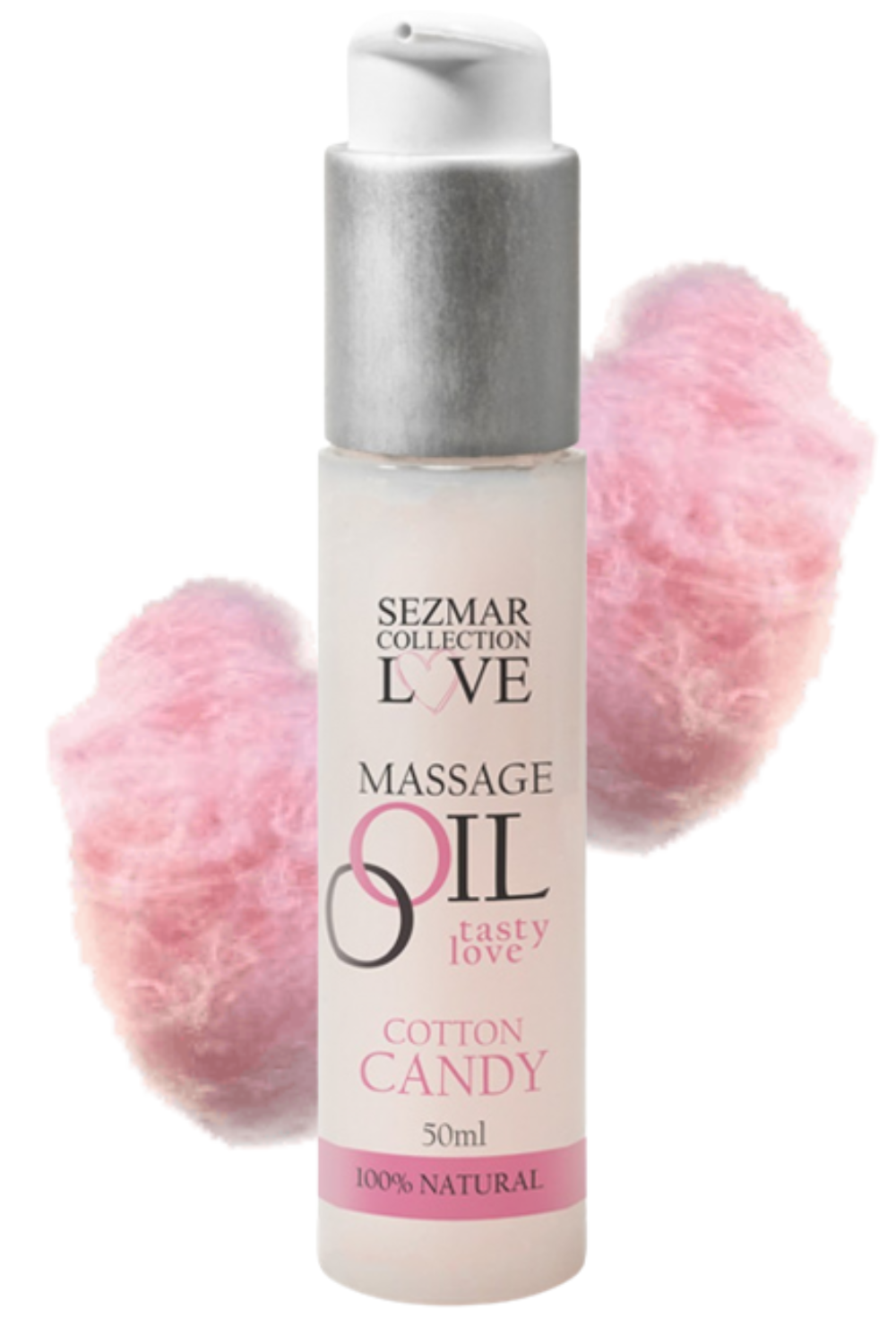 Tasty Love Huile de massage comestible - Barbe à Papa