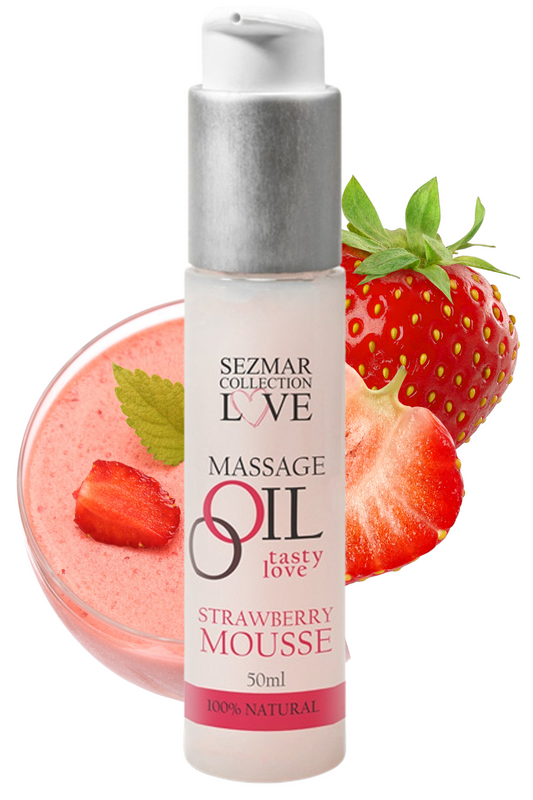 Tasty Love Huile de massage comestible - Mousse de Fraise