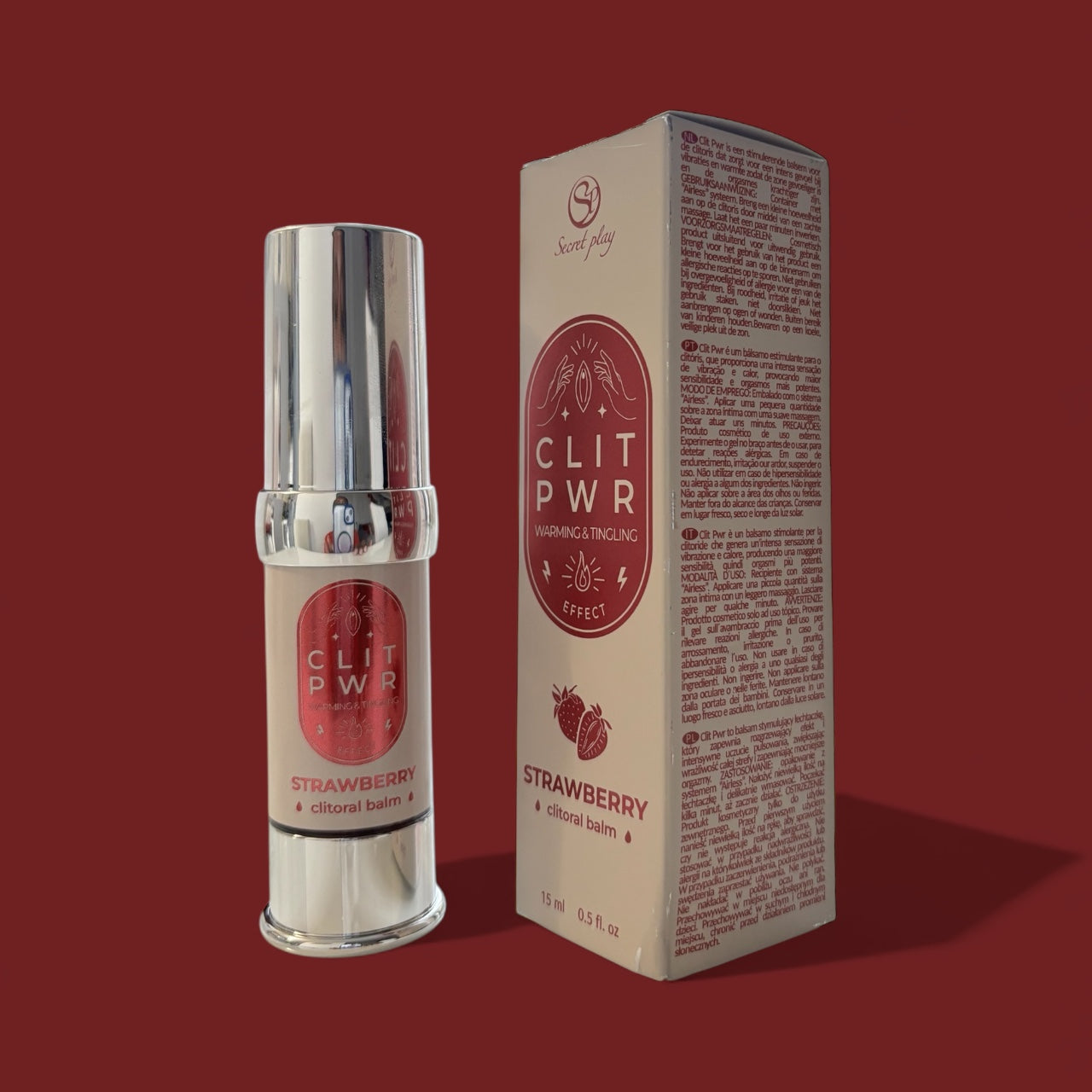 Baume stimulant chauffant à la Fraise - Pour Elle