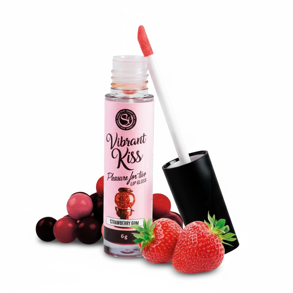 Gloss vibrant Fraise - 100% comestible