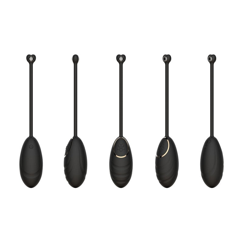 Œuf Vibrant Daisy Noir Télécommandé USB - Silicone