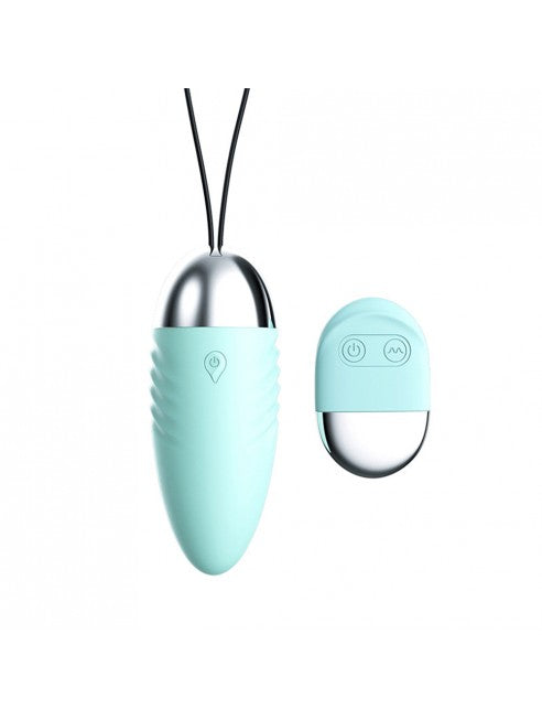Oeuf vibrant turquoise avec télécommande USB